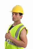 Builder repairman thumbs up