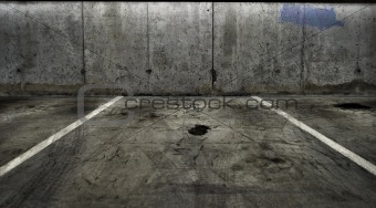 Grungy parking space