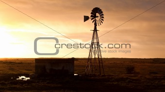 Windmill at sunrise