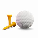 Golf Ball with Tees