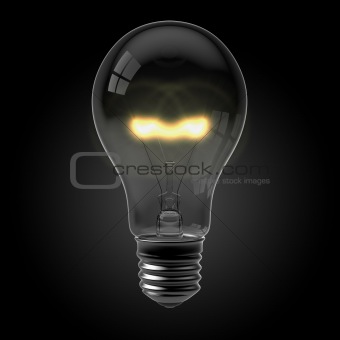 Light Bulb on Black