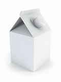 isolated blank milk box 