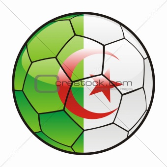 flag of Algeria on soccer ball