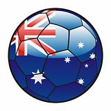 flag of Australia on soccer ball