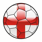flag of England on soccer ball