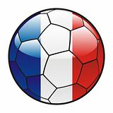 flag of France on soccer ball