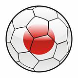 flag of Japan on soccer ball