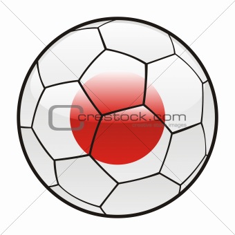 flag of Japan on soccer ball