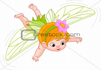 baby fairy in flight