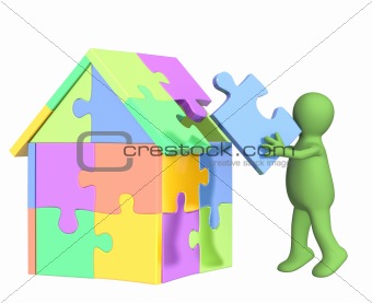 3d puppet, building the house 