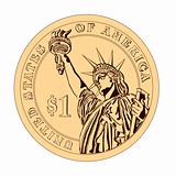Coin in one dollar