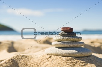 Pebbles in sand