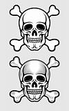 skull with skeleton bones piratic symbol