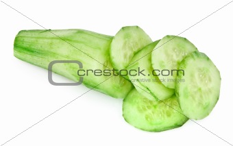 cut ripe cucumber
