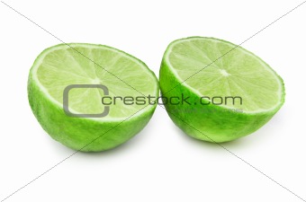 lime fruit on white