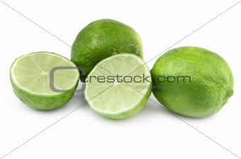 lime fruit on white 
