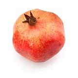 single ripe pomegranate fruit