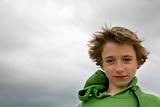 teen portrait on the wind