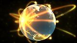 Animation showing a 3d terrestrial globe 