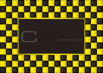 checkered gold picture frame