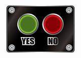 yes no black button