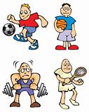 Cartoon Sportsmen