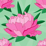 Vector element for the background seamlessly with peonies