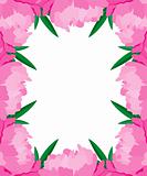 Vector frame with peonies