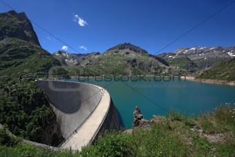 Emosson dam in Switzerland