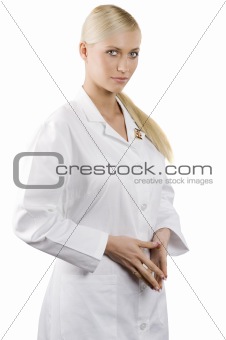 girl in medical suit