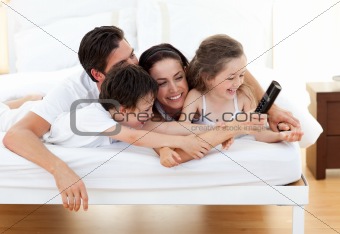 Lively family having fun 