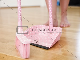 Cleaning the floor