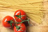 Raw Spaghetti And Tomatoes
