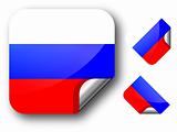 Sticker with Russia flag
