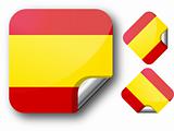 Sticker with Spain flag