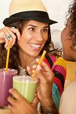 Women Talking Over Smoothies