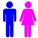 3D Male and Female Silhouettes