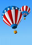 Hot Air Balloons of 4 of July Background