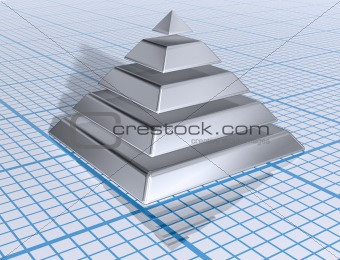 Silver Layered Pyramid
