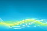 Green blue wave vector background