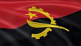 Angolan flag in the wind
