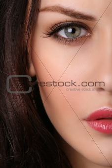 closeup of  female face