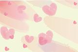 watercolor painting of pink heart background