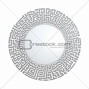 White radial maze without solution.