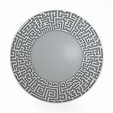Grey radial maze without solution.