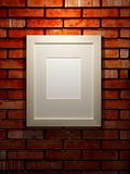 Picture frame on a brick wall
