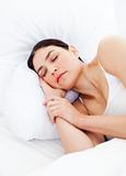 Portrait of an charming woman sleeping