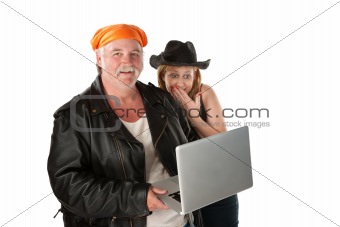 Couple with Laptop