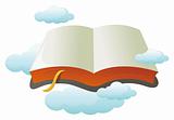 open book with cloud