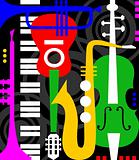 Abstract music instruments